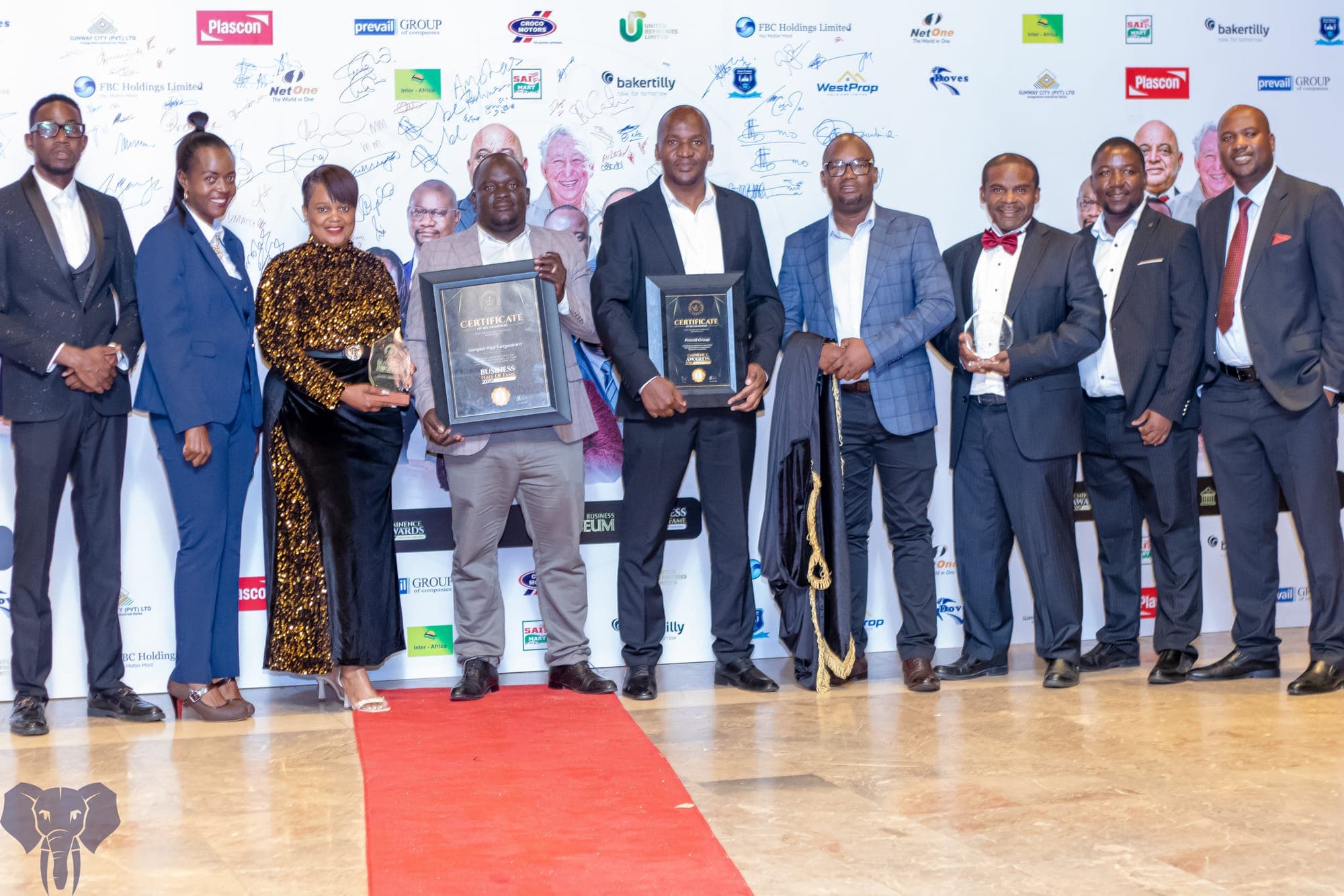 Full Prevail Group team at awards ceremony